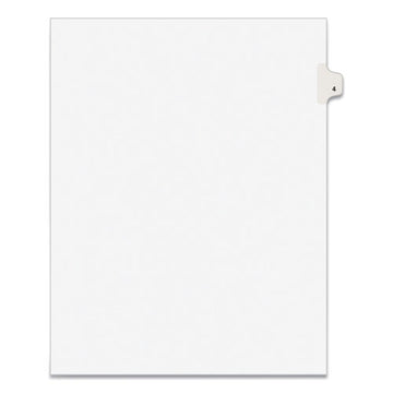 Avery® Preprinted Legal Exhibit Side Tab Index Dividers, Avery Style, 10-tab, 4, 11 X 8.5, White, 25-pack freeshipping - TVN Wholesale